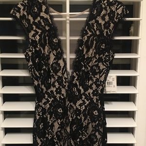 BNWT - Black Lace Cocktail Dress with Open Back